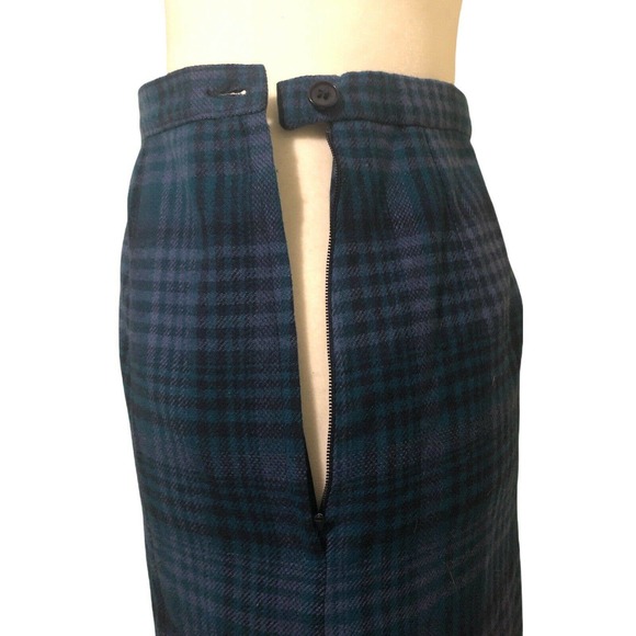 Vintage Pendelton Womens Skirt 100% Wool Plaid Pleated Size 34 Blue‎ Purple - Picture 3 of 5